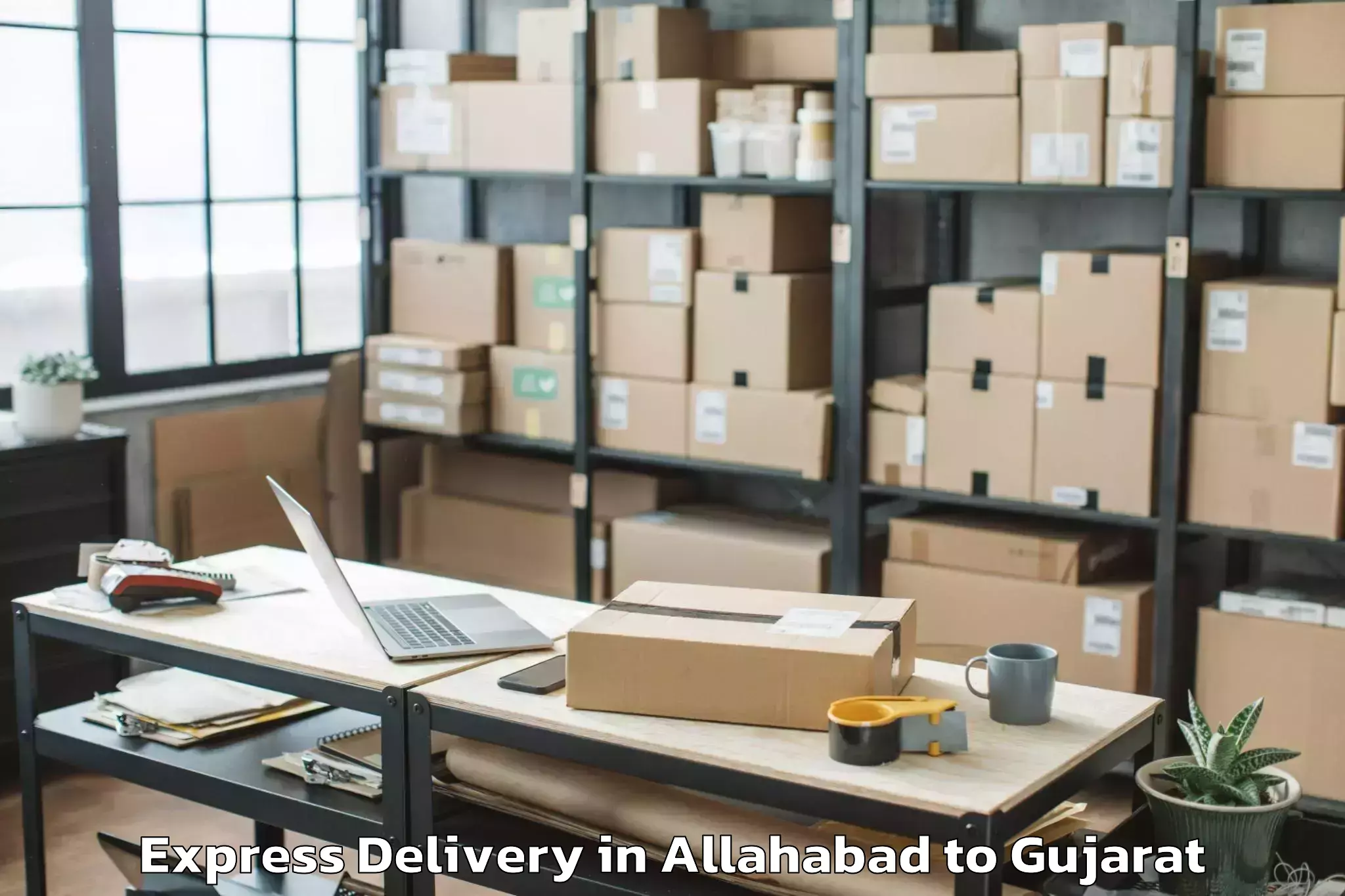 Book Allahabad to Vansada Express Delivery